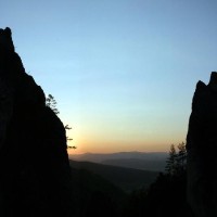 Západ slunce ve skalách