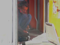Bezdomovec ve vlaku Bělehrad-Skopje