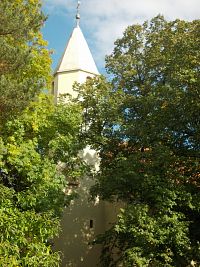 veža kostola v zeleni