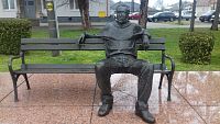 Sládkovičovo - socha, lavička spisovateľa Alfonza Talamona