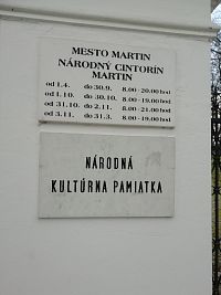 Národná kultúrna pamiatka - Národný cintorín Martin