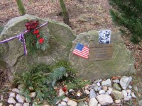 Pomníček amerického pilota u Boršova