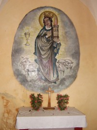 vyobrazení sv. Barbory v kapli