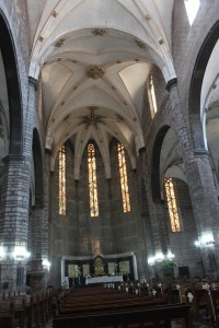 Gotický kostel panny Marie uvnitř.