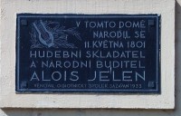 Pamětní deska hudebního skladatele Aloise Jelena
