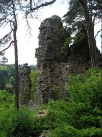 Zbořený Kostelec-zbytky paláce