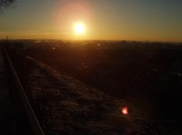 východ slunce - pohled z Denis. sad&#367;