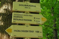 na Doubravce: turistické směrovky