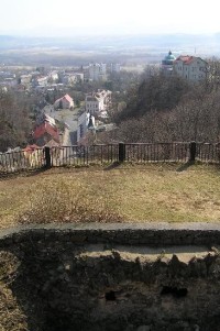 hrad Krupka: výhled z kruhové věže