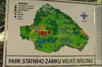 Velké Březno: mapa zámeckého parku