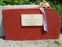 Pamětní deska k setkání vojsk na Vltavě