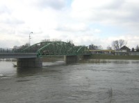 Chalupki - státní hranice, most přes řeku Odru