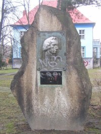 Bohumín - pomník Chopina - detail