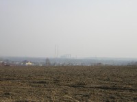 Laziska - pohled na elektrárnu Dětmarovice