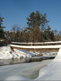 Křemelná v zimě: severně od Prášil