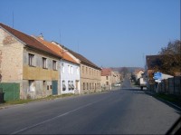 Silnice č. 229: silnice č. 229 a odbočka vlevo na Mutějovice