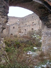 zbytky palácových zdí: Tvrz ve Vyšehořovicích - zbytky palácových zdí
