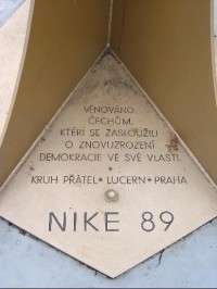 Detail památníku demokracie 1989