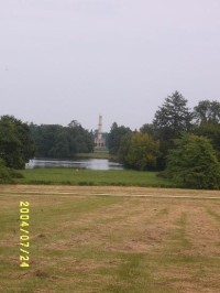 Lednice - park, pohled od zámku k minaretu