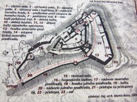 Čachtický hrad 2015 - mapa