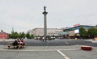 Bašta pod širým nebem - náměstí Torget (tržiště), pod přísným  dohledem krále Olafa Tryggvasona