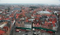 Výhledy z věže Belfry na Grote Markt