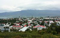 Reykjavík - pohled z Perlanu - červenec 2017