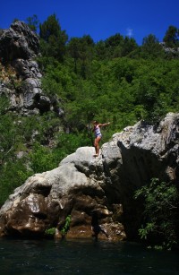 Řeka Cetina -  výborná na raft i skoky 2010