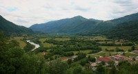 Kobarid -   Slovinsko - výhledy z kostela