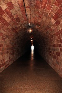 Německo -  Hitlerovo  orlí hnízdo – ( Kehlsteinhaus, Kehlstein Teehaus)  - tunel, vedoucí k výtahu, délka 124m Berchtesgaden  15.9.2011