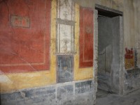 Pompeje- dům - velmi zachovalé  malby ( z  roku 79)