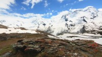 Monte Rosa ze  zastávky Rotenboden