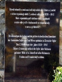 Text na pomníku padlým
