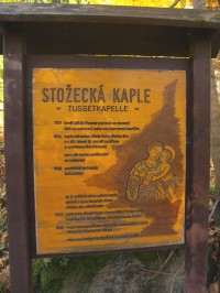 Vypalovaná infotabule u Stožecké kaple