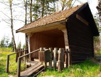 Hütte, chata poblíž vrcholu hory Tischberg