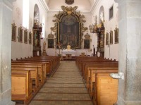 Podolinec - kláštor: Interier  kostola v kláštore piaristov.