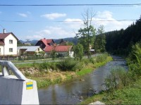 Bystřice: Řeka Bystřice protékající obcí