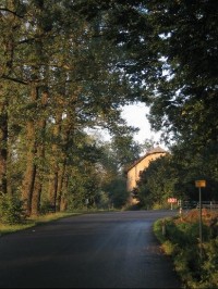 Cesta: Cesta směrem na Křivý potok, s mostem přes Odru