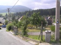 Železná: Pohled na vesnici ze směru od Bílého potoka