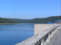 Kružberk: Pohled na přehradu