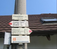 Štramberk - ž. st. - rozcestník - detail
