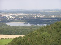 Chlebovice-pohled na Olešnou ze sjezdovky, zoom