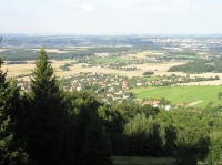 Chlebovice-pohled na obec z rozhledny