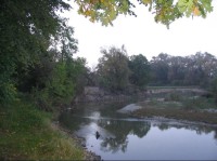 Odra - podemleté hráze u Velkého Budního rybníku