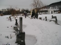Hřbitov v zimě