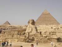 Sfinga a Chefrenova pyramida, Giza, Egypt