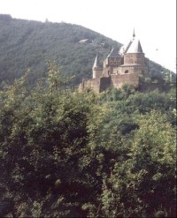 Hrad Vianden nedaleko Lucemburkgu