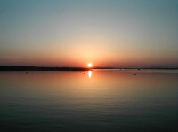 Západ slunce nad Starým Dunajem