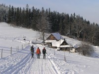 U Zbuja - pohled z příjezdové cesty (únor 2015)