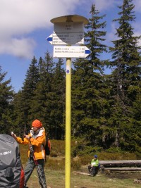 Palenica - rozcestník na vrcholu (květen 2011)